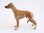 Miniature Porcelain Whippet Figurine - Fawn