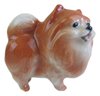 Miniature Porcelain,Hand Painted Pomeranian Dog Figurine