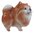 Miniature Porcelain,Hand Painted Pomeranian Dog Figurine