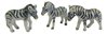 Hand Painted Miniature Set of 3 Zebra figurine (Tiny)