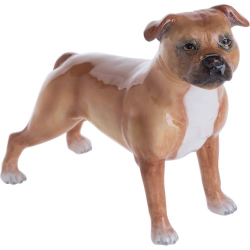 John Beswick Staffordshire Bull Terrier Red Tan Dog Figurine