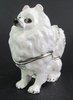 Pomeranian - White Jewelled Dog Trinket Box or Figurine