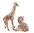 Hand Painted Miniature Set of 2 Giraffe figurine