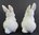 Miniature Porcelain White Rabbit - Set of 2