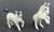 Miniature Porcelain, Hand Painted Grey Horse Set/2 (Tiny)