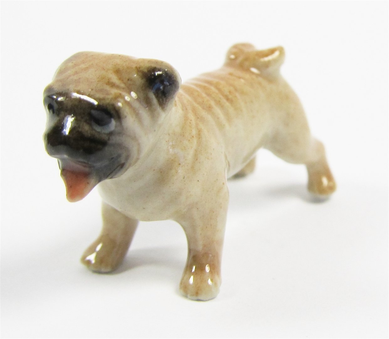 Miniature Porcelain Pug Figurine - Fawn (Tiny)