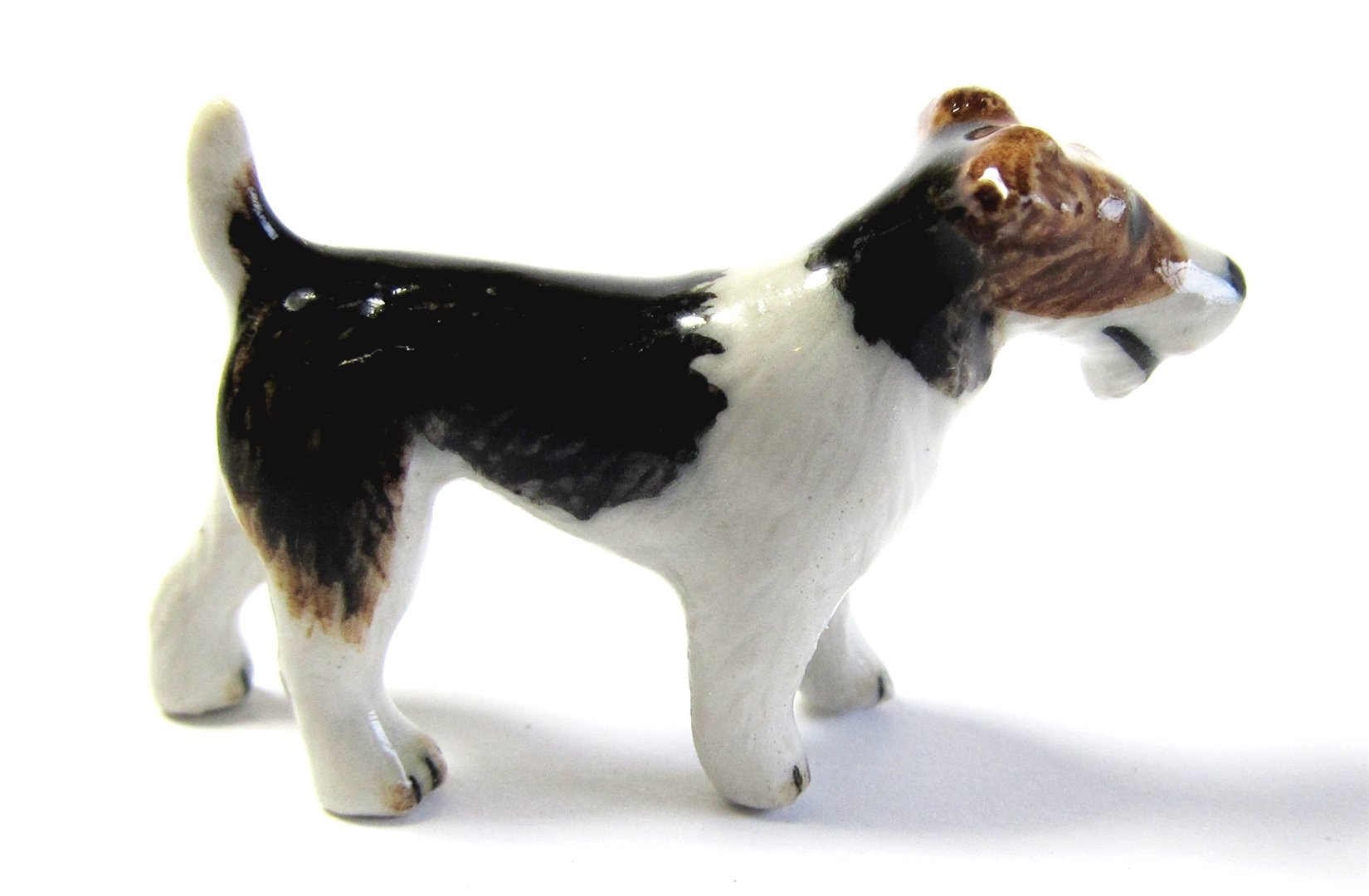 Buy Miniature Porcelain Wire Haired Fox Terrier Figurine Tiny