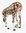 Hand Painted Miniature Giraffe with baby calf figurine