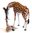 Hand Painted Miniature Giraffe with baby calf figurine