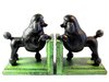 Poodle Bookends - Cast Iron Aged Appearance Black Dog