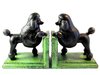 Poodle Bookends - Cast Iron Aged Appearance Black Dog