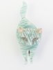 Cat Brooch Tail in Air Acrylic Light Blue Appr 6cm High