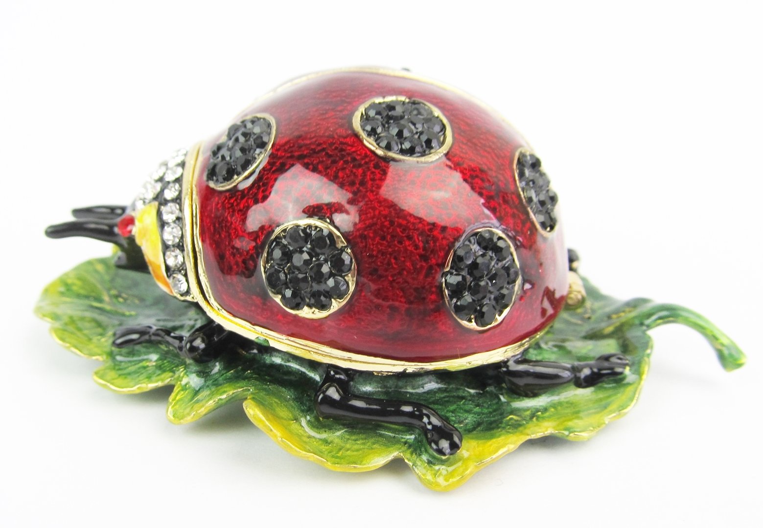 Ladybug or Ladybird Jewelled Trinket Box or Figurine