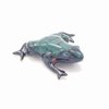 Dark Green Frog Miniature Ceramic Figurine 4cm Long