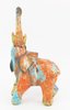 Elephant Figurine - Graffiti Pattern Splashes of Colour 16cm