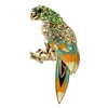 Parrot Brooch - Green Gold with Diamante's