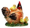 Hen & Chicks Enamelled, Jewelled Trinket Box or figurine