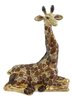 Giraffe Sitting Diamante Jewelled Trinket Box or Figurine