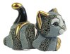 Rinconada -Beautiful Blue Grey Tabby Kitten Figurine