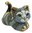 Rinconada -Beautiful Blue Grey Tabby Kitten Figurine