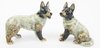 Miniature Porcelain, Hand Painted Cattle Dogs Set/2 (Tiny)