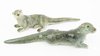 Hand Painted Miniature Grey Otter figurine Set/2