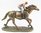 Racehorse w Jockey Figurine - Bronze Resin Approx 19cm High