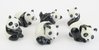 Hand Painted Miniature Panda figurine (Tiny) Set of 6