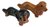 Dachshund Dog Salt & Pepper Shakers Long Haired Blk Tan & Tan