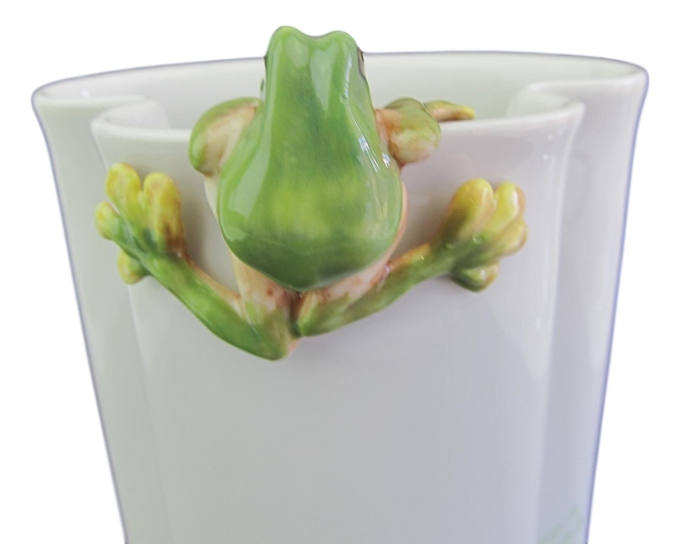 tiny ceramic frog