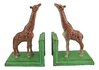 Giraffe Bookends - Cast Iron Aged Appearance