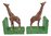 Giraffe Bookends - Cast Iron Aged Appearance