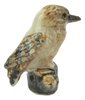 Miniature Porcelain Tiny Kookaburra on Stump 2.5cm High