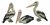 Miniature Porcelain Pelican Family Set/3 Figurines