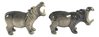 Hand Painted Porcelain Miniature Set 2 Hippopotamus figurine