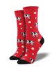 Cow Socks - Red SockSmith Cotton Crew One Size Fits Most