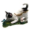 Cat with Butterfly Jewelled & Enamelled Trinket Box