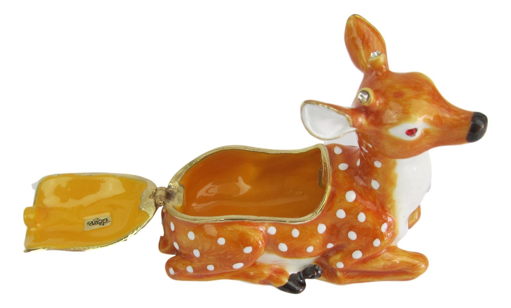 Deer Sitting Jewelled Trinket Box or Figurine