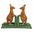 Kangaroo Bookends - Cast Iron Aged Appearance - Red