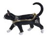 Cat Jewelled & Enamelled Trinket Box, Black & White Walking