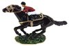 Black Racehorse with Jockey,  Horse Trinket Box or Figurine