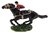 Black Racehorse with Jockey,  Horse Trinket Box or Figurine