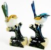 Miniature Porcelain Set/2 Blue Wrens Male & Female 7.5cm High