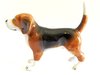 Miniature Porcelain, Beagle Dog Figurine approx 5cm High
