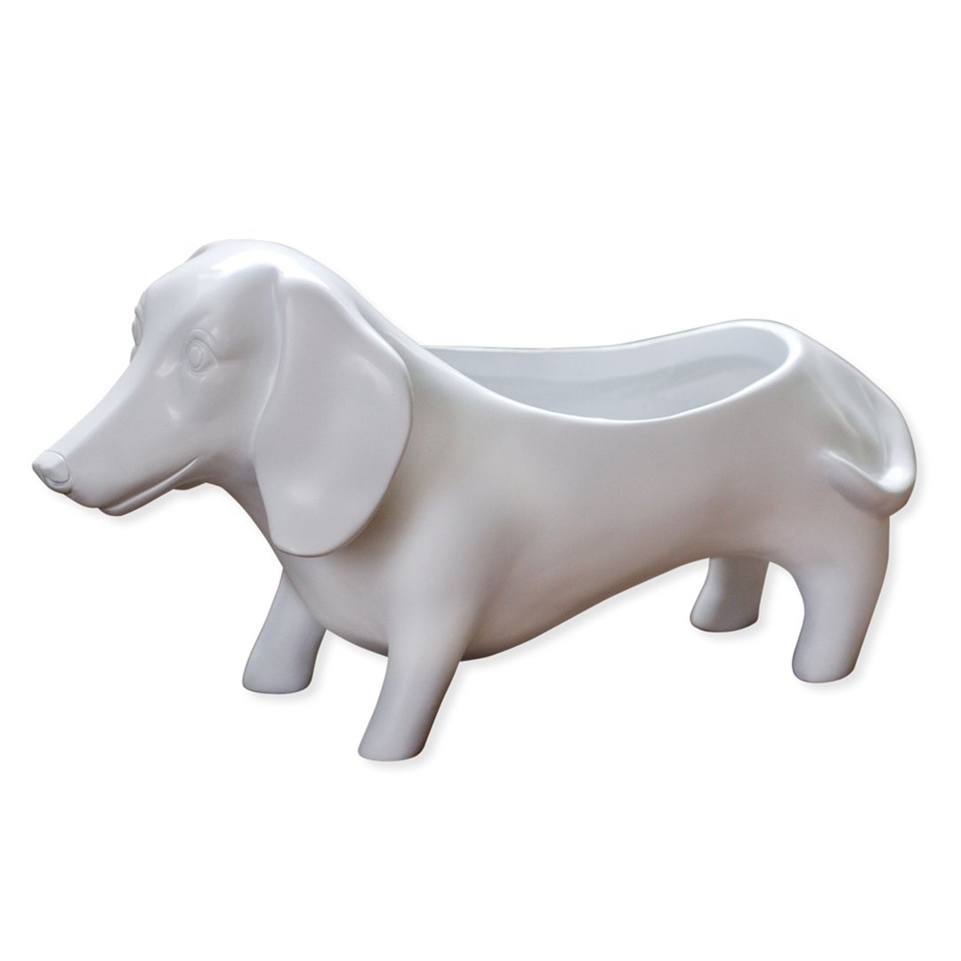 Dog Pot Planter Ceramic Dachshund Allen Designs 32cm L Dog Pot Planter Ceramic Dachshund Allen Designs 32cm L