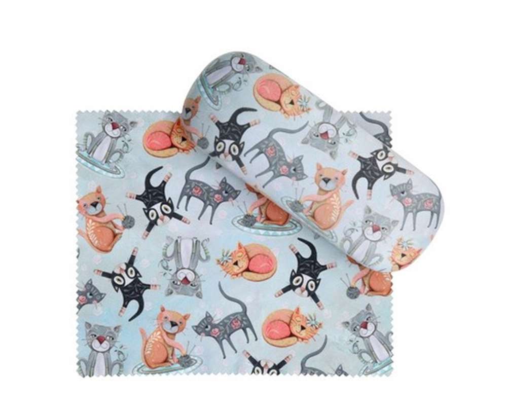 Cat glasses case & matching cleaning Cloth - Allen Designs