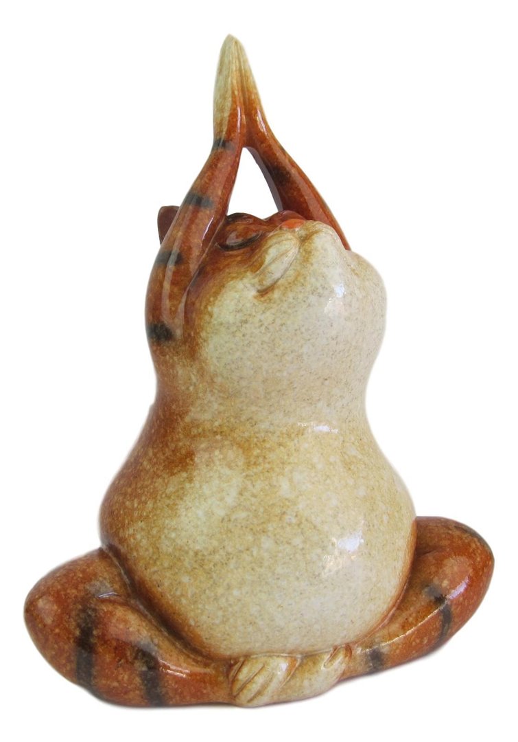 yoga cat figurine