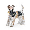 Dog Brooch Fox Terrier with Diamante Collar