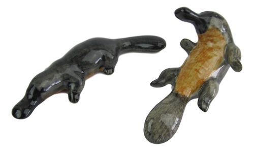 Buy Australian Native Platypus Figurine Set 2 Ceramic