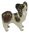 Miniature Ceramic Papillon Standing Dog Figurine